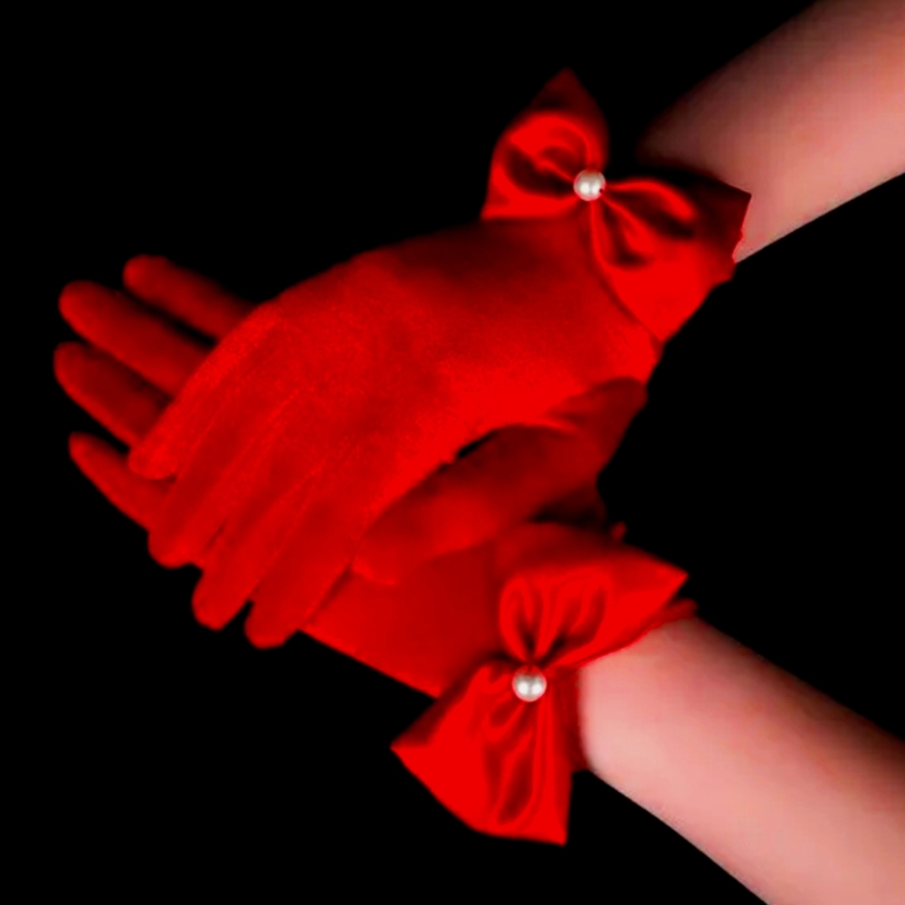 Beloved Millinery Fine Elegant Velvet Gloves Tea Brunch Church Formal Black Tie